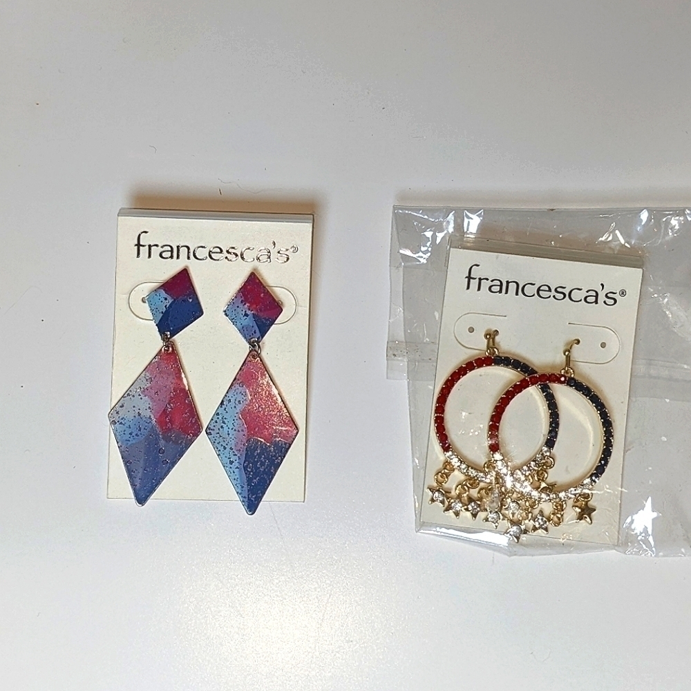 Francesca's Geometric and Star Earrings